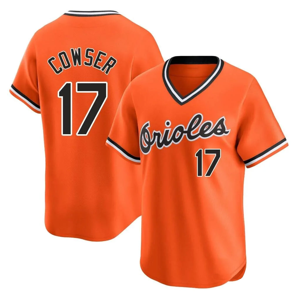 Crovyle B.Orioles #17 Colton Cowser Player Orange T-shirt Limited Home Game Stitched Jerseys