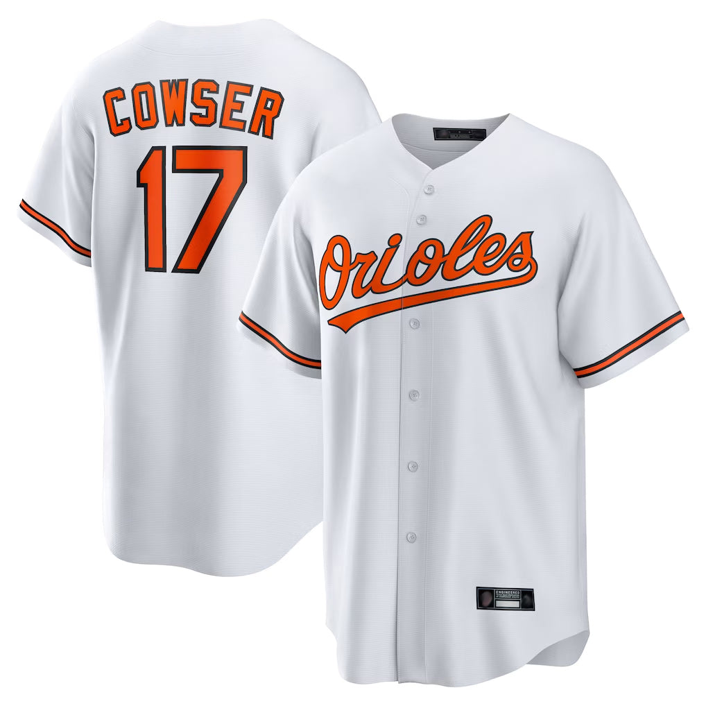 Crovyle B.Orioles #17 Colton Cowser Player White Home Game Stitched Jerseys