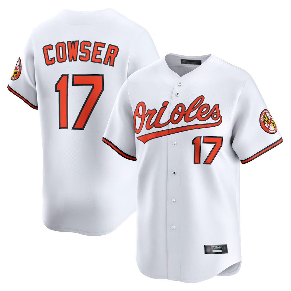Crovyle B.Orioles #17 Colton Cowser Player White Limited Home Game Stitched Jerseys