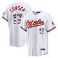 Crovyle B.Orioles #17 Colton Cowser Player White USA 250 Fourth of July Home Game Stitched Jerseys