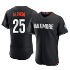 Crovyle B.Orioles #25 Pete Alonso Player Black City Connect Limited Elite Home Game Stitched Jerseys