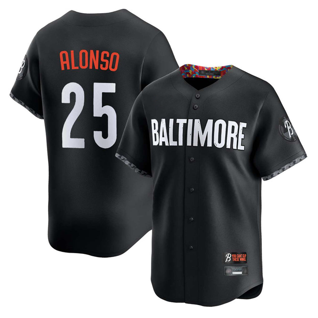 Crovyle B.Orioles #25 Pete Alonso Player Black City Connect Limited Home Game Stitched Jerseys