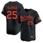 Crovyle B.Orioles #25 Pete Alonso Player Black Limited Home Game Stitched Jerseys