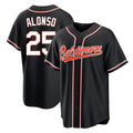 Crovyle B.Orioles #25 Pete Alonso Player Black Out Home Game Stitched Jerseys