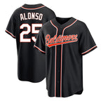 Crovyle B.Orioles #25 Pete Alonso Player Black Out Home Game Stitched Jerseys
