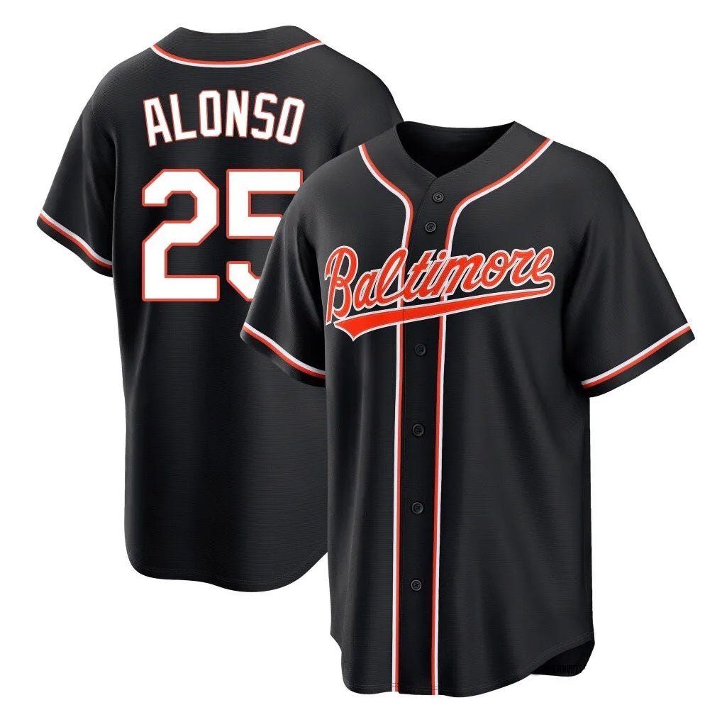 Crovyle B.Orioles #25 Pete Alonso Player Black Out Home Game Stitched Jerseys