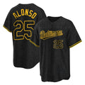 Crovyle B.Orioles #25 Pete Alonso Player Black Snake Skin City Home Game Stitched Jerseys