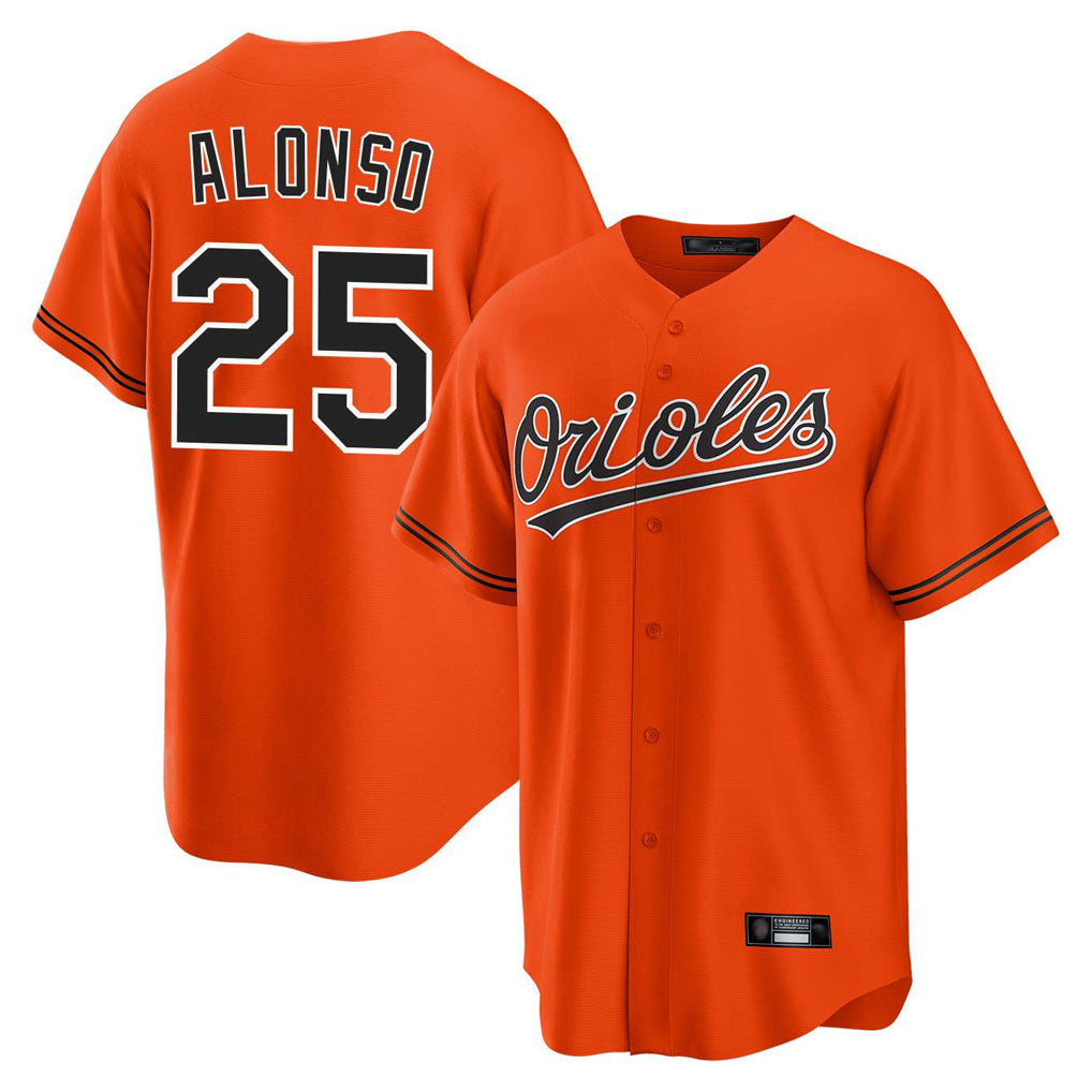 Crovyle B.Orioles #25 Pete Alonso Player Orange Home Game Stitched Jerseys