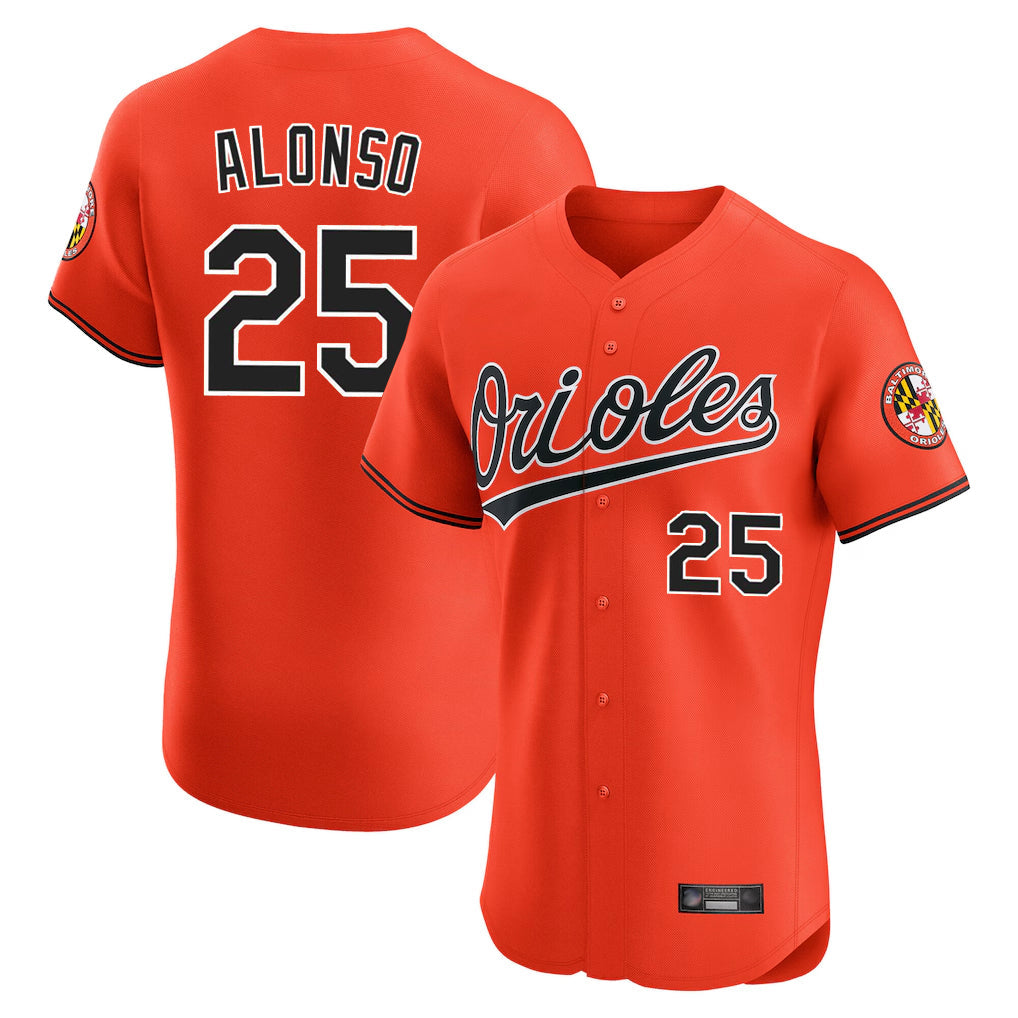 Crovyle B.Orioles #25 Pete Alonso Player Orange Limited Elite Home Game Stitched Jerseys