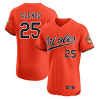 Crovyle B.Orioles #25 Pete Alonso Player Orange Limited Elite Home Game Stitched Jerseys