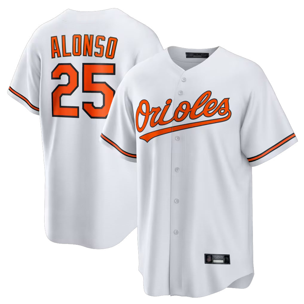 Crovyle B.Orioles #25 Pete Alonso Player White Home Game Stitched Jerseys