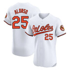 Crovyle B.Orioles #25 Pete Alonso Player White Limited Elite Home Game Stitched Jerseys