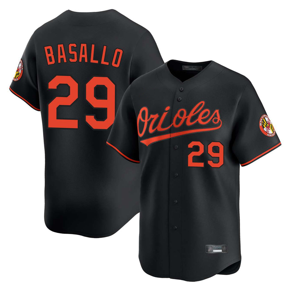 Crovyle B.Orioles #29 Samuel Basallo Player Black Limited Home Game Stitched Jerseys