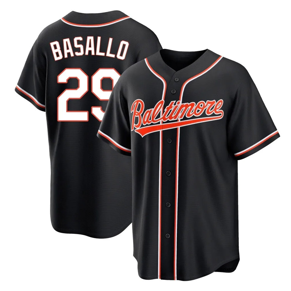 Crovyle B.Orioles #29 Samuel Basallo Player Black Out Home Game Stitched Jerseys