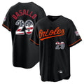 Crovyle B.Orioles #29 Samuel Basallo Player Black USA 250 Fourth of July Home Game Stitched Jerseys