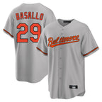 Crovyle B.Orioles #29 Samuel Basallo Player Gray Home Game Stitched Jerseys