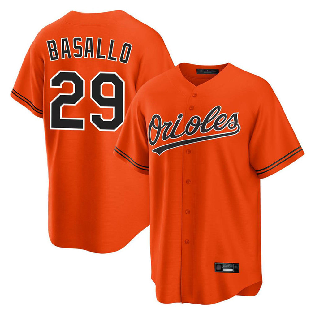 Crovyle B.Orioles #29 Samuel Basallo Player Orange Home Game Stitched Jerseys