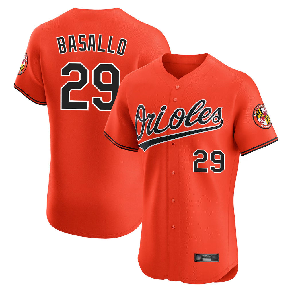 Crovyle B.Orioles #29 Samuel Basallo Player Orange Limited Elite Home Game Stitched Jerseys