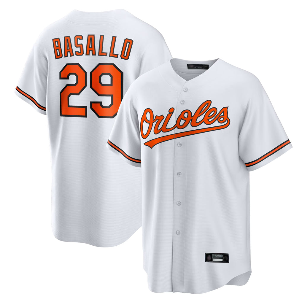 Crovyle B.Orioles #29 Samuel Basallo Player White Home Game Stitched Jerseys