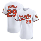 Crovyle B.Orioles #29 Samuel Basallo Player White Limited Elite Home Game Stitched Jerseys