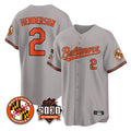 Crovyle B.Orioles #2 Gunnar Henderson Player Gray 30th Anniversary of 2131 Home Game Stitched Jerseys