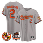 Crovyle B.Orioles #2 Gunnar Henderson Player Gray 30th Anniversary of 2131 Home Game Stitched Jerseys