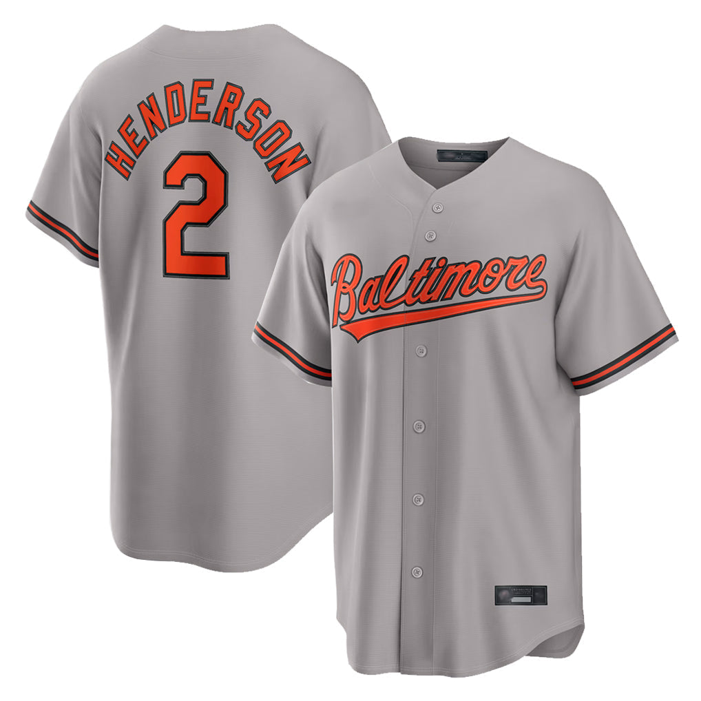 Crovyle B.Orioles #2 Gunnar Henderson Player Gray Home Game Stitched Jerseys
