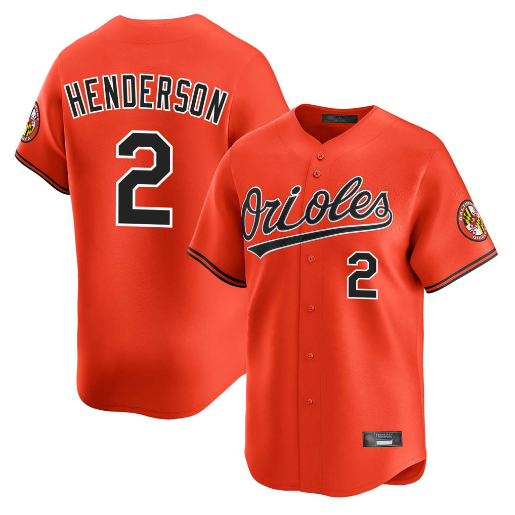 Crovyle B.Orioles #2 Gunnar Henderson Player Orange Limited Home Game Stitched Jerseys