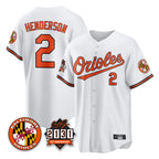 Crovyle B.Orioles #2 Gunnar Henderson Player White 30th Anniversary of 2131 Home Game Stitched Jerseys
