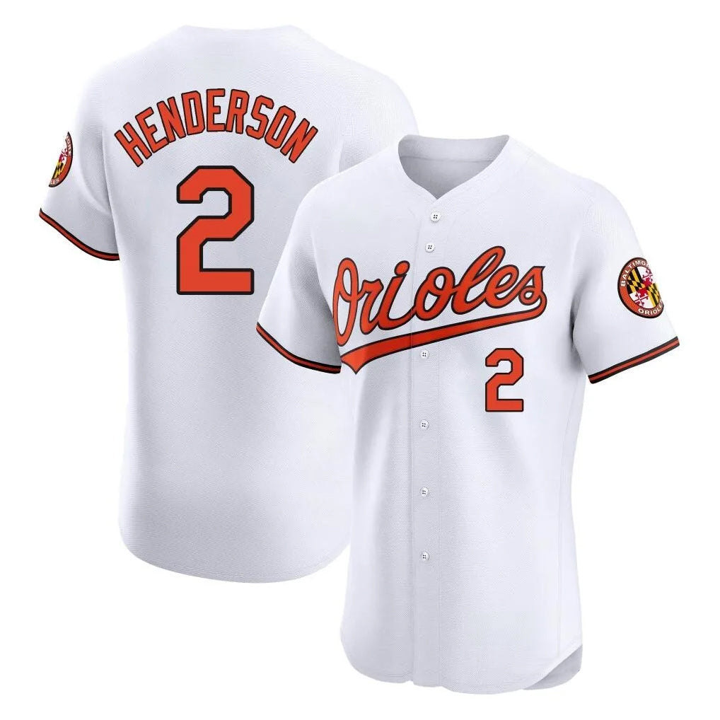 Crovyle B.Orioles #2 Gunnar Henderson Player White Limited Elite Home Game Stitched Jerseys