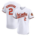 Crovyle B.Orioles #2 Gunnar Henderson Player White Limited Elite Home Game Stitched Jerseys