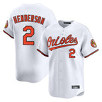 Crovyle B.Orioles #2 Gunnar Henderson Player White Limited Home Game Stitched Jerseys