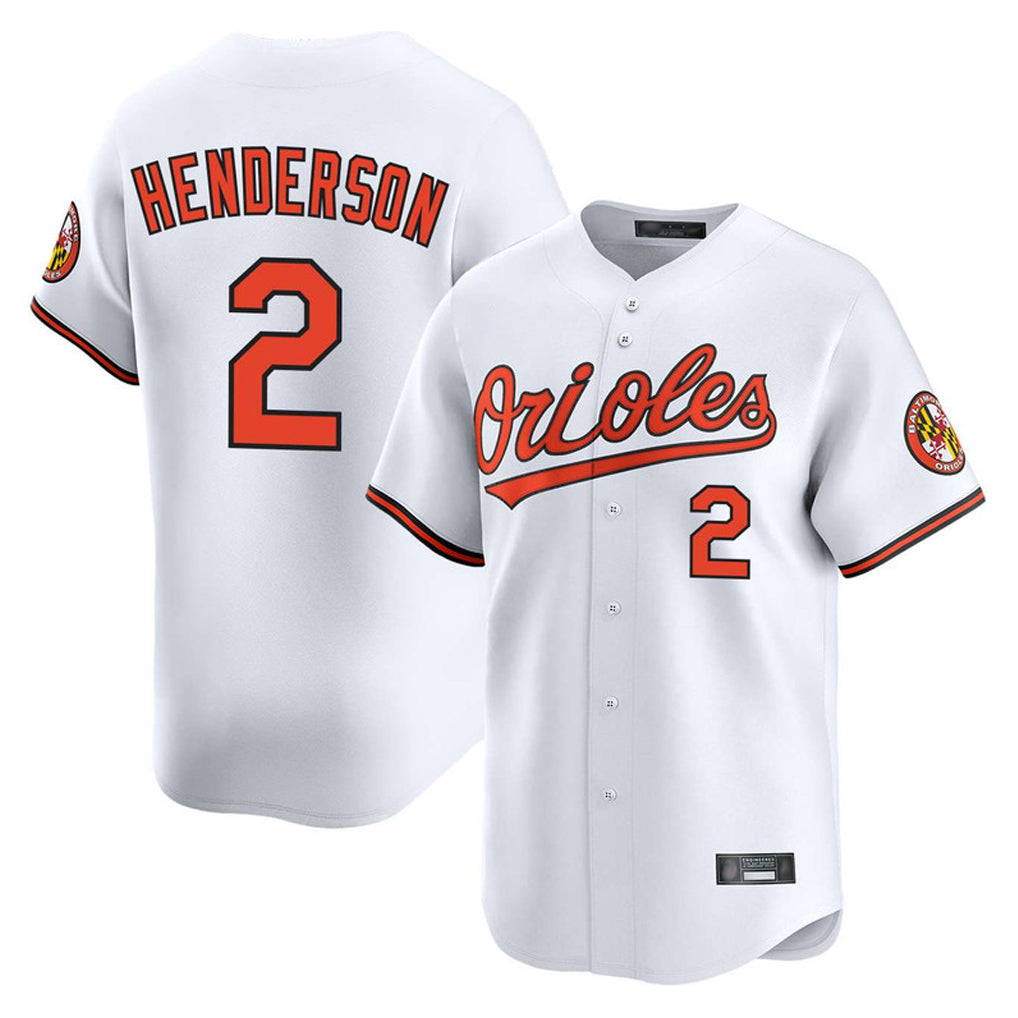 Crovyle B.Orioles #2 Gunnar Henderson Player White Limited Home Game Stitched Jerseys
