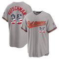 Crovyle B.Orioles #35 Adley Rutschman Gray USA 250 Fourth of July Road Stadium Jersey