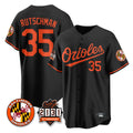 Crovyle B.Orioles #35 Adley Rutschman Black 30th Anniversary of 2131 Home Game Stitched Jerseys