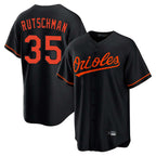 Crovyle B.Orioles #35 Adley Rutschman Black Home Game Stitched Jerseys