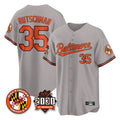 Crovyle B.Orioles #35 Adley Rutschman Gray 30th Anniversary of 2131 Home Game Stitched Jerseys