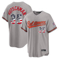 Crovyle B.Orioles #35 Adley Rutschman Gray USA 250 Fourth of July Home Game Stitched Jerseys