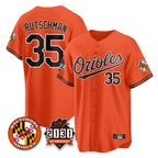 Crovyle B.Orioles #35 Adley Rutschman Orange 30th Anniversary of 2131 Home Game Stitched Jerseys