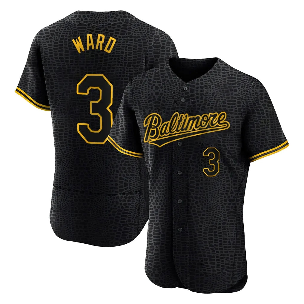 Crovyle B.Orioles #3 Taylor Ward Player Black Snake Skin City Limited Elite Home Stitched Jerseys