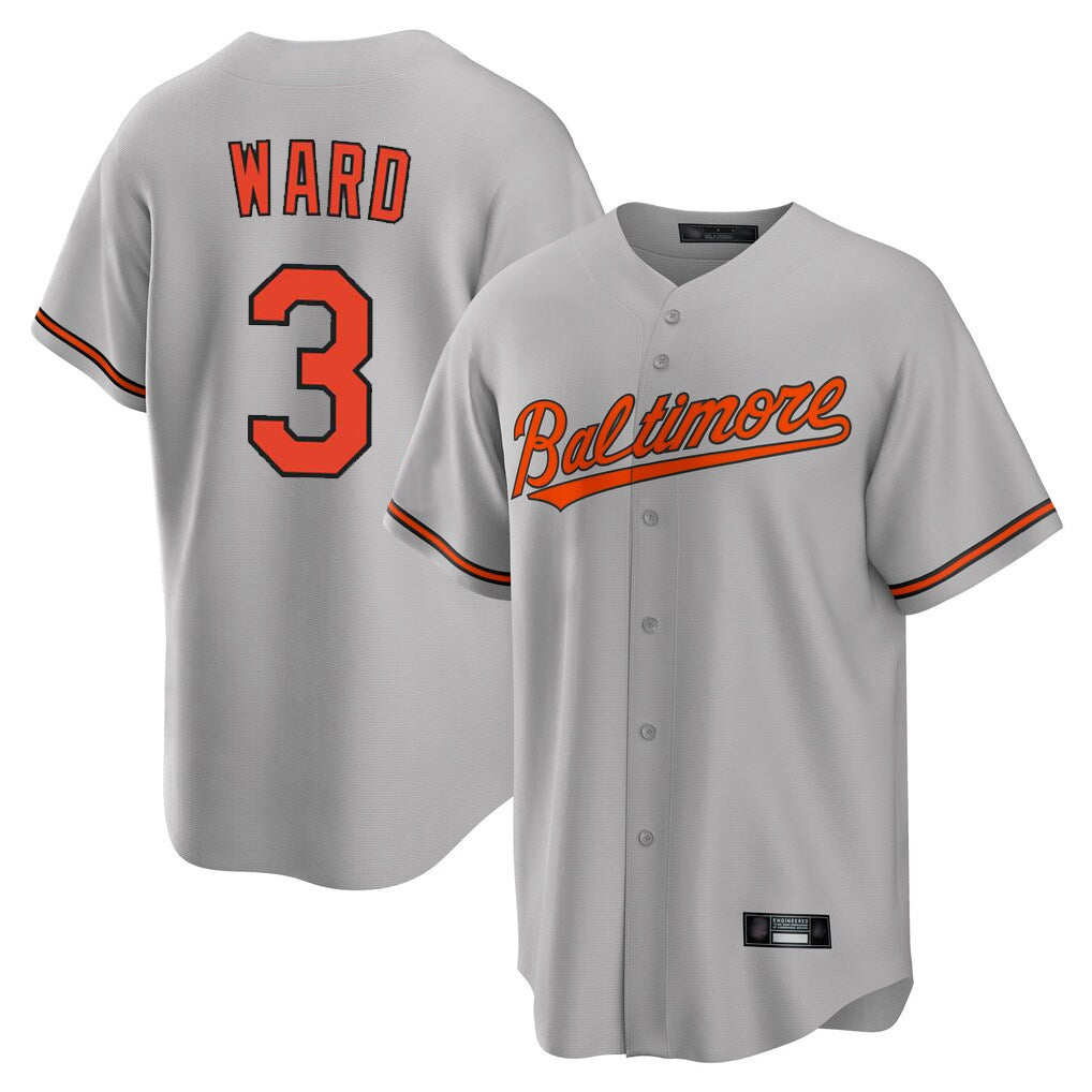 Crovyle B.Orioles #3 Taylor Ward Player Gray Home Game Stitched Jerseys