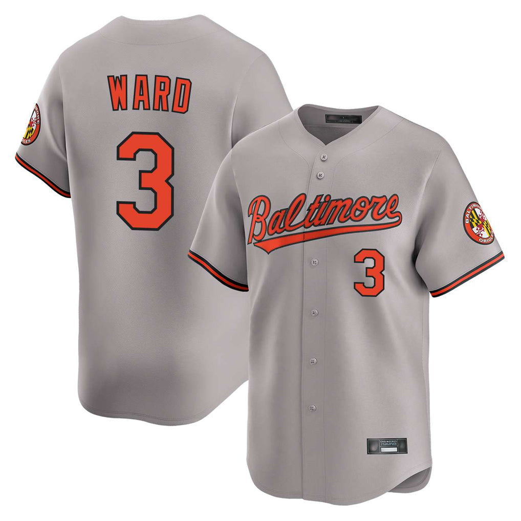 Crovyle B.Orioles #3 Taylor Ward Player Gray Limited Home Game Stitched Jerseys