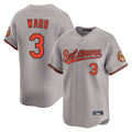 Crovyle B.Orioles #3 Taylor Ward Player Gray Limited Home Game Stitched Jerseys