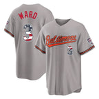 Crovyle B.Orioles #3 Taylor Ward Player Gray USA 250 Fourth of July Home Game Stitched Jerseys
