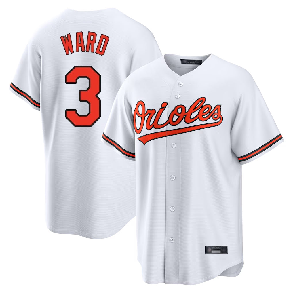 Crovyle B.Orioles #3 Taylor Ward Player White Home Game Stitched Jerseys