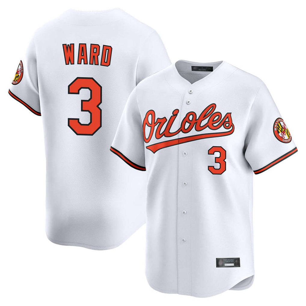 Crovyle B.Orioles #3 Taylor Ward Player White Limited Home Game Stitched Jerseys