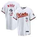 Crovyle B.Orioles #3 Taylor Ward Player White USA 250 Fourth of July Home Game Stitched Jerseys
