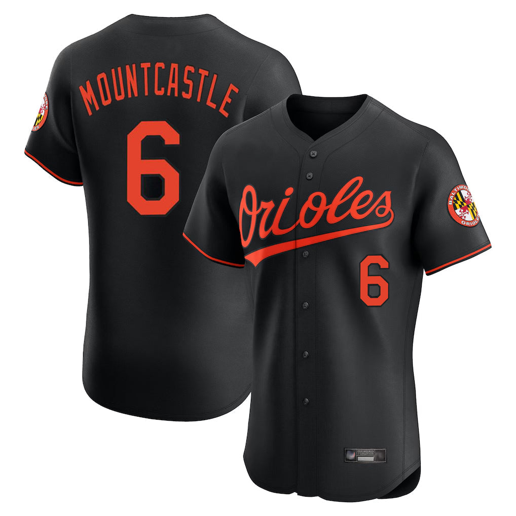 Crovyle B.Orioles #6 Ryan Mountcastle Player Black Limited Elite Home Game Stitched Jerseys