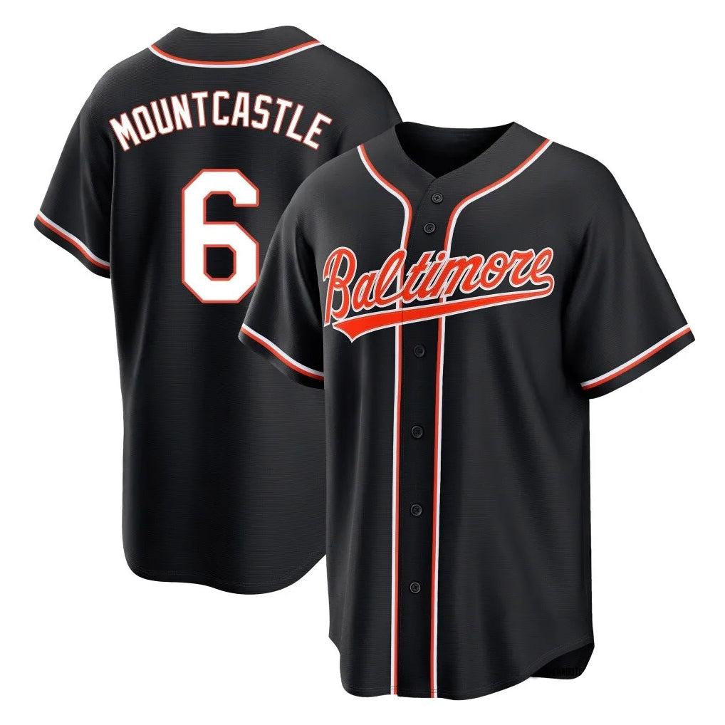 Crovyle B.Orioles #6 Ryan Mountcastle Player Black Out Home Game Stitched Jerseys