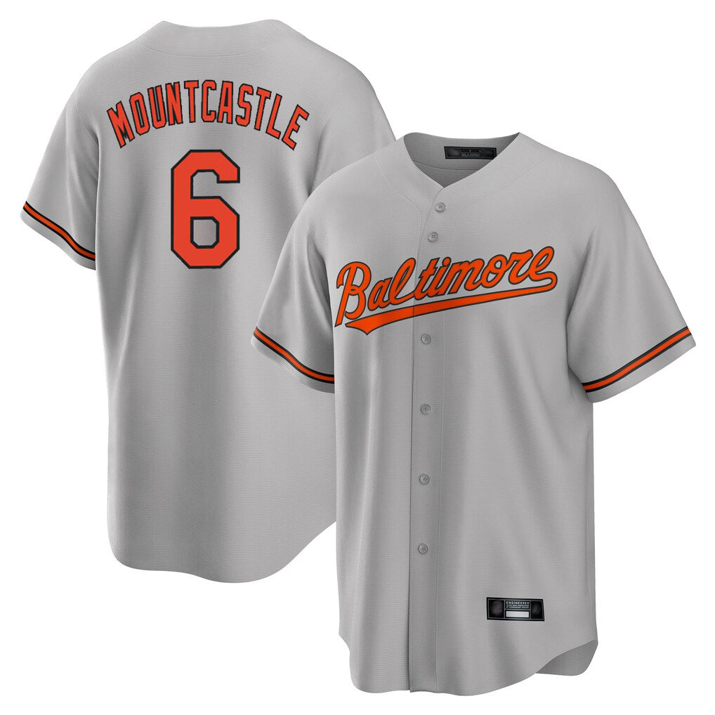 Crovyle B.Orioles #6 Ryan Mountcastle Player Gray Home Game Stitched Jerseys